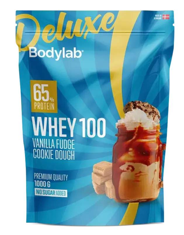Se Bodylab Whey 100 Vanilla Fudge / Cookie Dough, 1kg. hos Ren-velvaereshop.dk