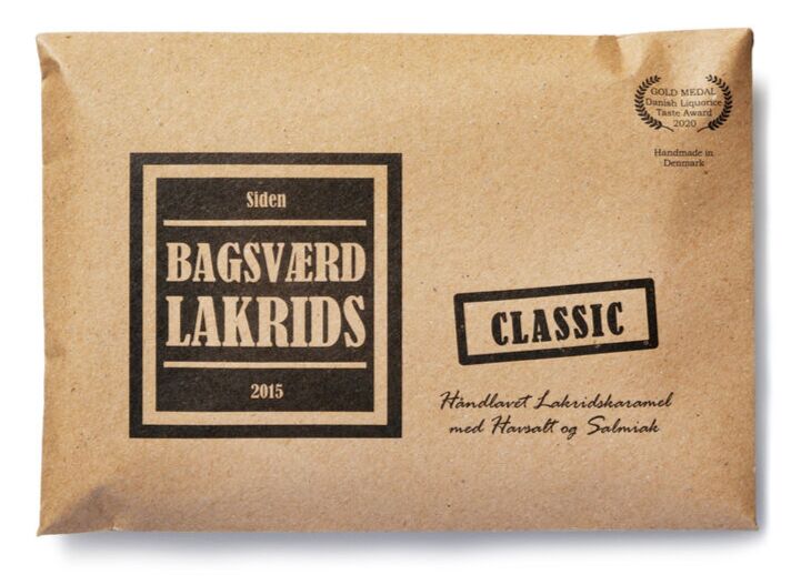 Se Bagsværd Lakrids Hel Plade Lakrids "Classic", 160g. hos Ren-velvaereshop.dk