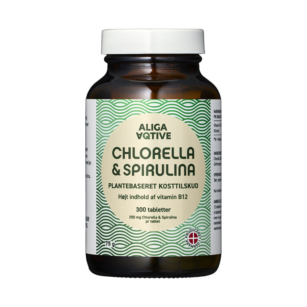 Billede af Aliga Aqtive Chlorella & Spirulina 250 mg, 300 tabl.