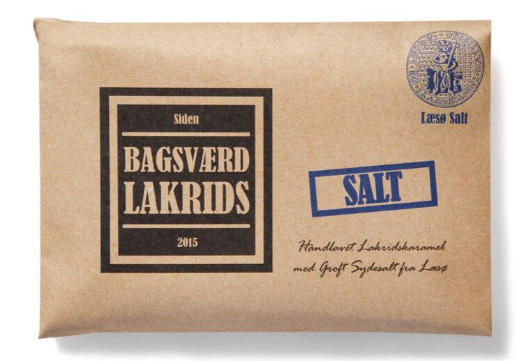 Se Bagsværd Lakrids Hel Plade Lakrids "Salt", 160g. hos Ren-velvaereshop.dk
