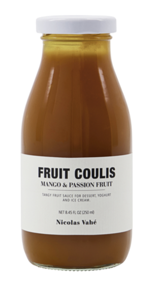 Se Nicolas Vahé Fruit Coulis, Mango & Passion Fruit, 250ml. hos Ren-velvaereshop.dk