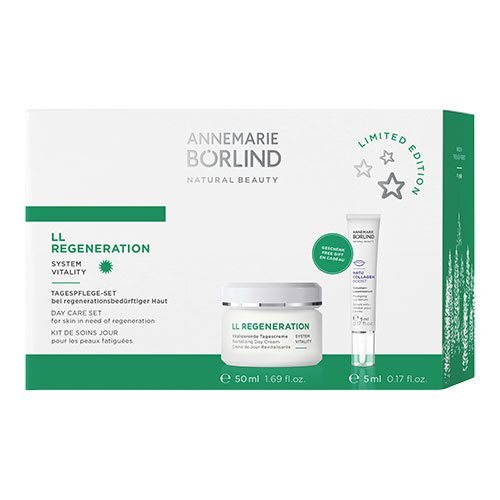 Annemarie Börlind LL Reg. Day Care Xmas-Set Ldt. Edi., Day Cream + Natu Collagen Boost Plumping Lip Serum