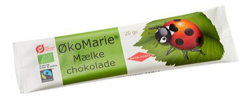 Se Økomarie Mælkechokolade Økoladen, 20g. hos Ren-velvaereshop.dk
