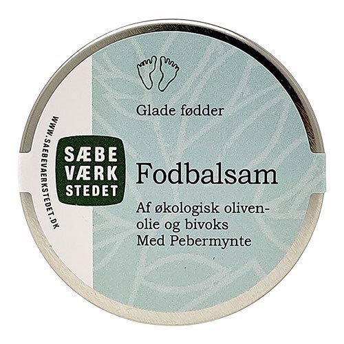Se Sæbeværkstedet Fodbalsam Glade Fødder, 40g hos Ren-velvaereshop.dk