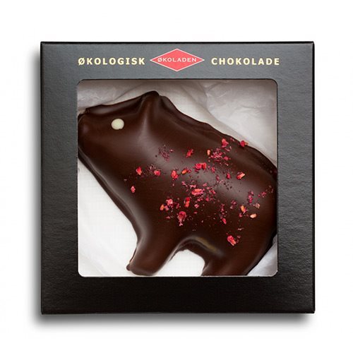 Økoladen Marcipangris Hindbær 45g