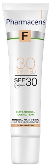 Pharmaceris F Matterende foundation, SPF30 Tanned 30, 30ml.