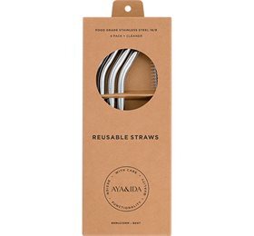 Smoothie Straw silver - bent, 1pk.