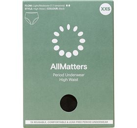 AllMatters High Waist Underwear Light/moderate Xxs 1pk - REN velvære