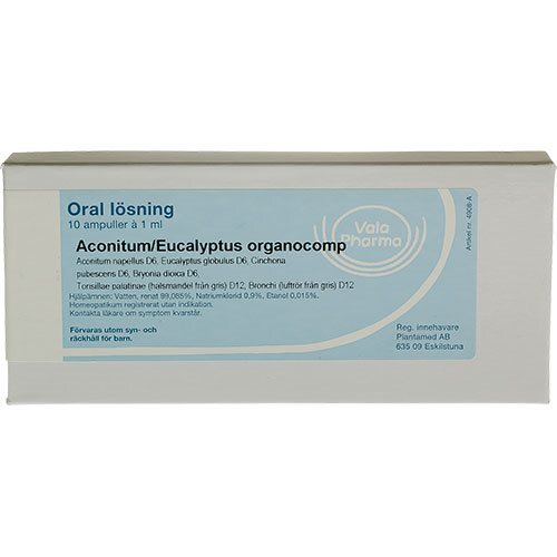 Aconitum/Eucalyptus organocomp, 10amp.