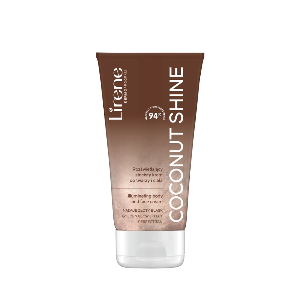 Lirene Perfect Tan, selvbruner ansigts- og kropscreme COCONUT SHINE, 150ml.