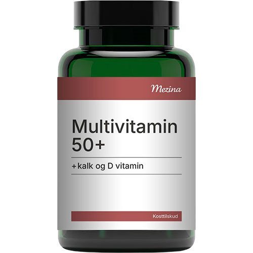 Mezina Multi 50+ Kalk og D vitamin, 180tab.