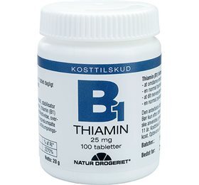 Natur Drogeriet B1 vitamin 25 mg, 100tab.
