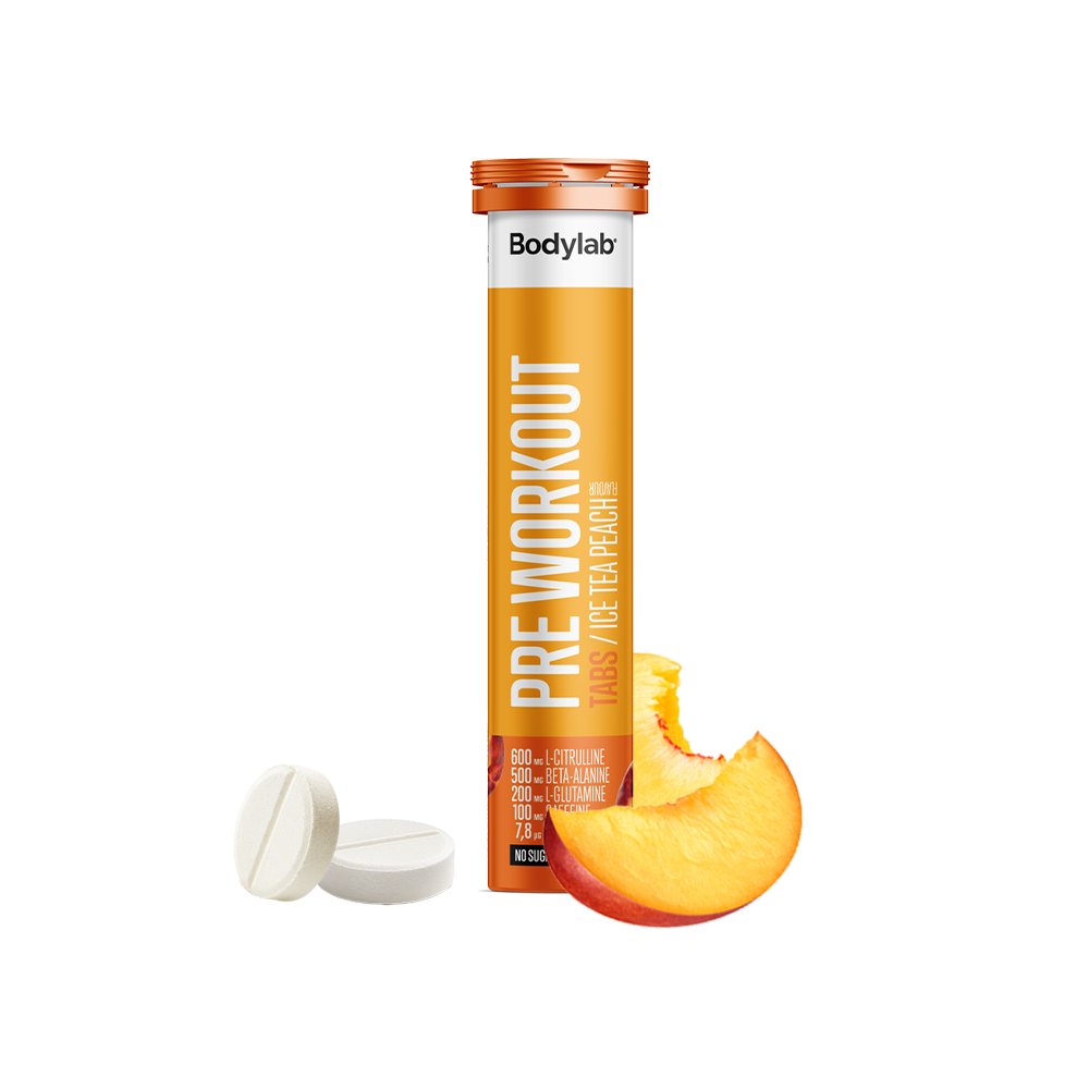 Bodylab Pre Workout Tabs Ice Tea Peach, 20 stk.