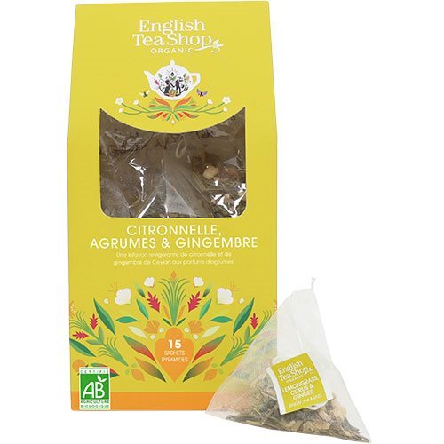 English Tea Lemongrass, Citrus og Ginger Tea É, 15br.