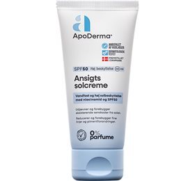 ApoDerma Ansigtssolcreme SPF 50, 50ml.