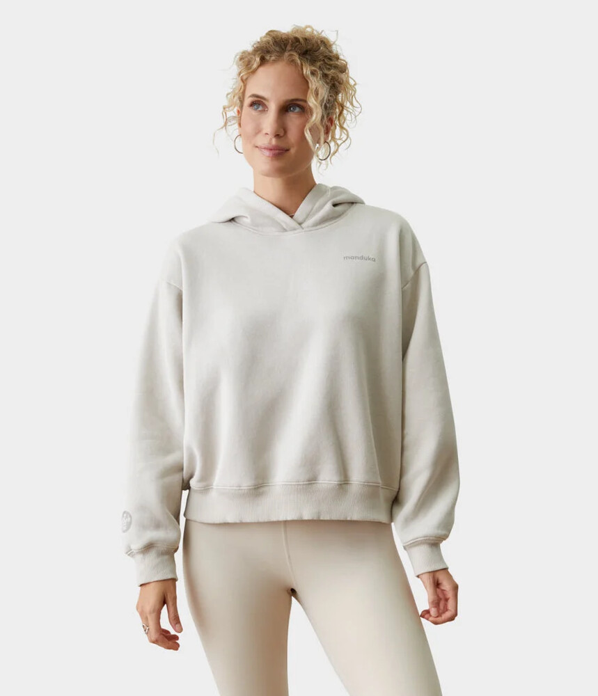 Manduka Half Moon Hoodie, Salt
