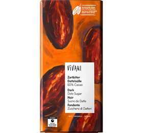 Vivani Mørk med Daddelsukker Ø, 80g.