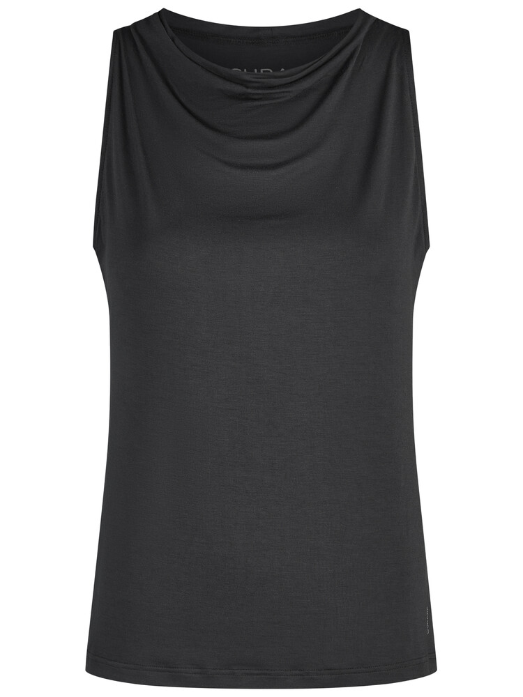 Curare Yogawear Curare Flow #2601 top turtle-waterfall neck - Black - REN velvære