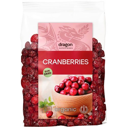 Dragon Superfoods Tranebær m. æblejuice Ø, 100g.