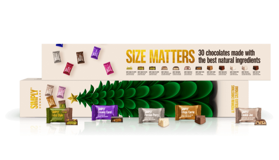 Simply Chocolate , Chokolade Julekalender, 300g. - REN velvære