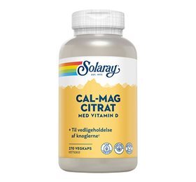 Solaray Cal-mag Citrat Med D-vit 270 Kap - REN velvære