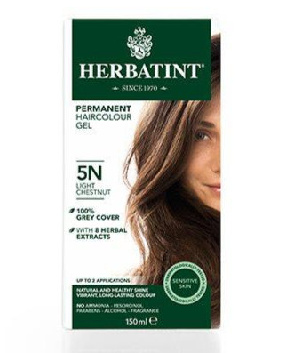 Billede af Herbatint 5N hårfarve Light Chestnut, 150ml hos Ren-velvaereshop.dk