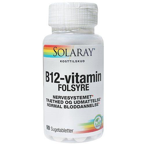 Billede af B12 vitamin med folsyre sugetab, 90tab. hos Ren-velvaereshop.dk