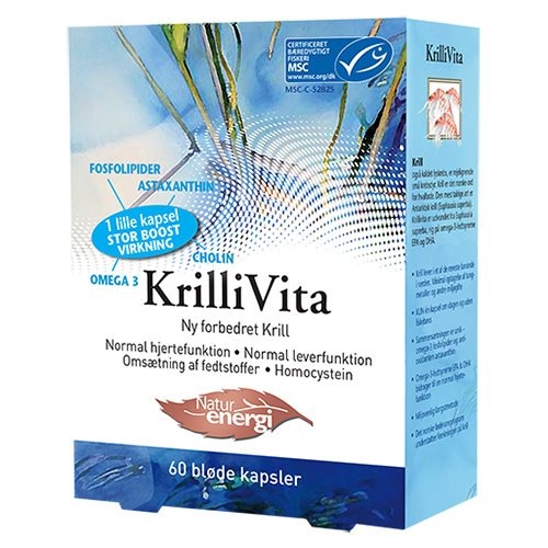 Billede af Krillivita. Krillolie, 590 mg - unik omega-3 kilde, 60kap.