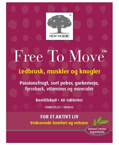 Billede af Free to move, 60tab. hos Ren-velvaereshop.dk